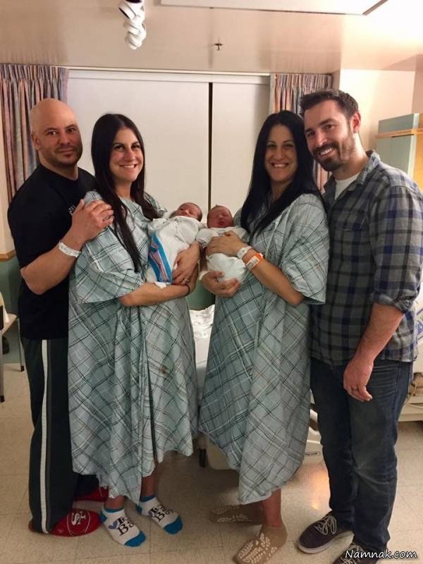 زایمان همزمان دو خواهر دوقلو