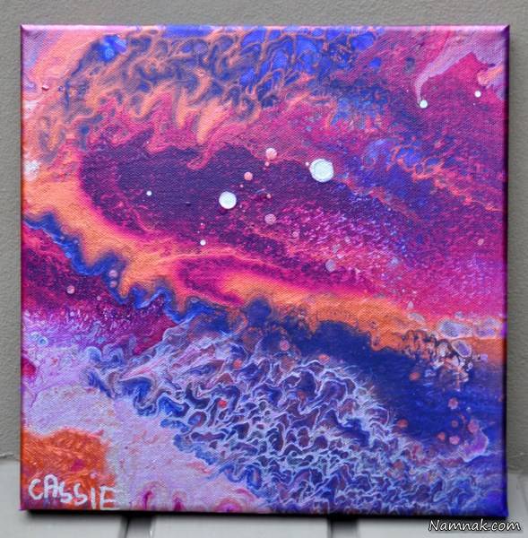 نقاشی کهکشانی دختربچه 5 ساله خارجی نقاشی کهکشانی دختربچه 5 ساله