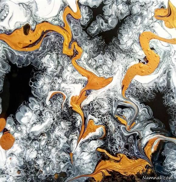 نقاشی کهکشانی دختربچه 5 ساله نقاشی کهکشانی دختربچه