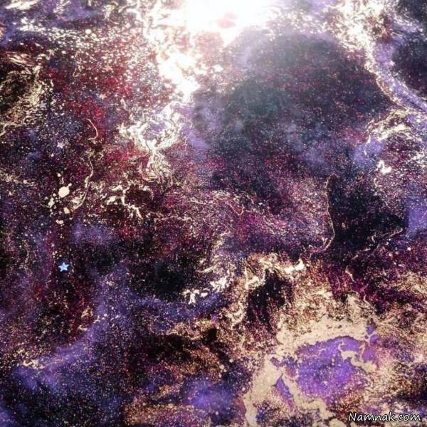 نقاشی کهکشانی دختربچه 5 ساله نقاشی کهکشانی دختربچه 5 ساله