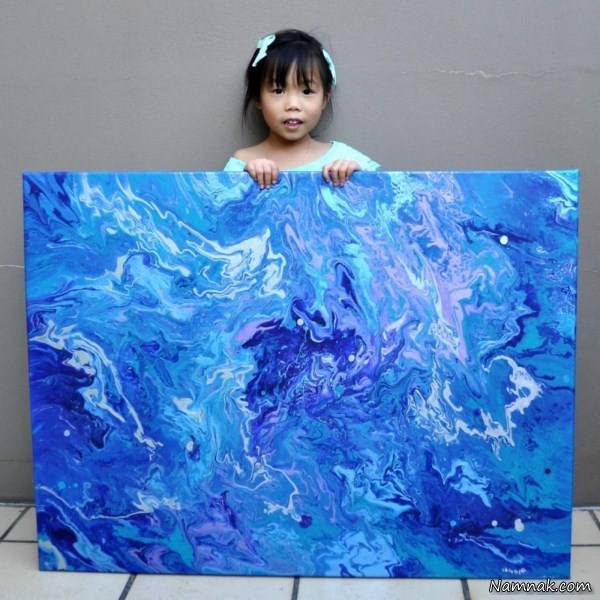 نقاشی کهکشانی دختربچه 5 ساله نقاشی کهکشانی دختربچه 5 ساله