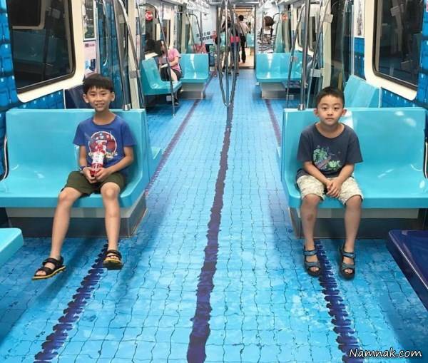  تبدیل قطار مترو به وزشگاه