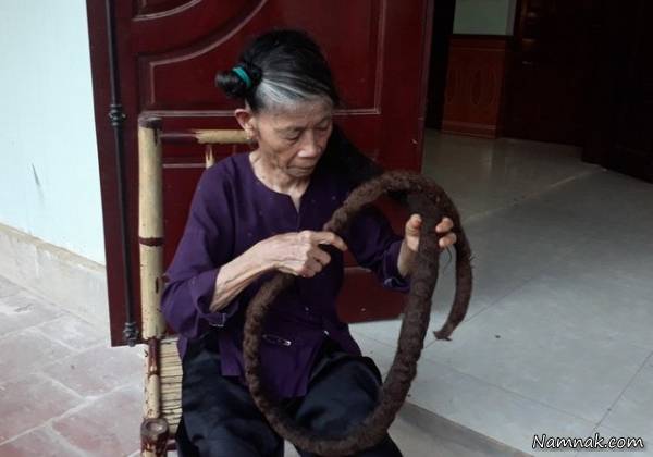 موهای پیرزن ویتنامی موهای پیرزن