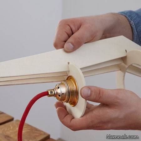 درست کردن چراغ آویز چوبی چراغ آویز چوبی