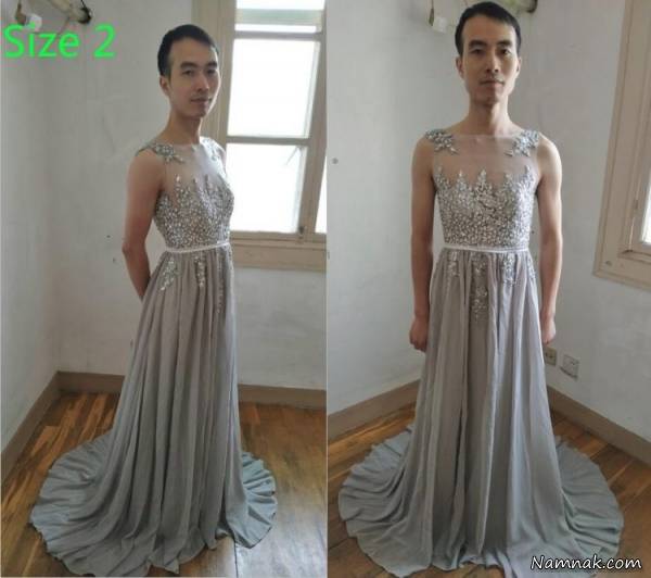 تبلیغ لباس زنانه توسط مرد لباس زنانه مرد