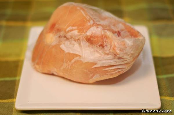 باز کردن یخ مرغ باز کردن یخ مرغ