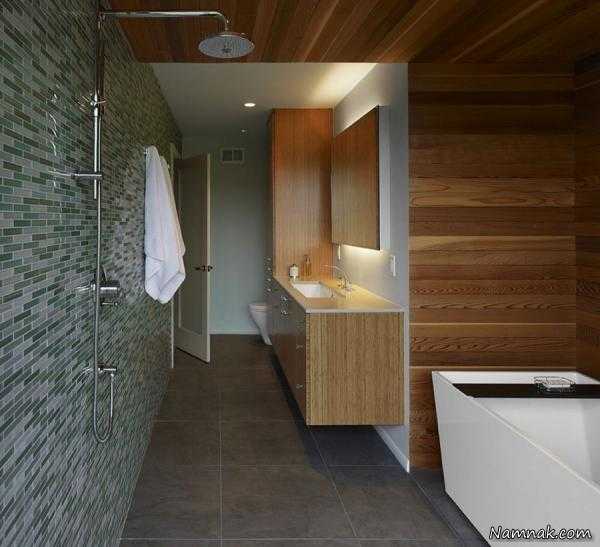 پانل چوبی در حمام پانل چوبی