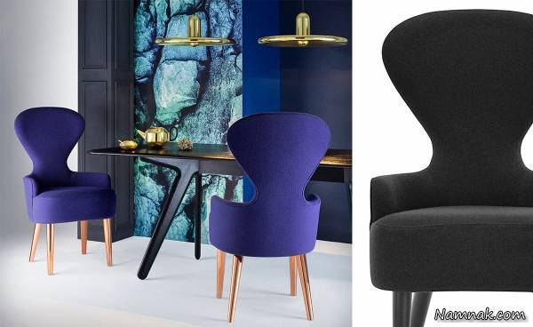 مبل پشت بلند مخمل شیک مبل پشت بلند