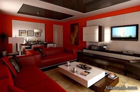 دکوراسیون رنگ قرمز داخل خانه دکوراسیون رنگ قرمز